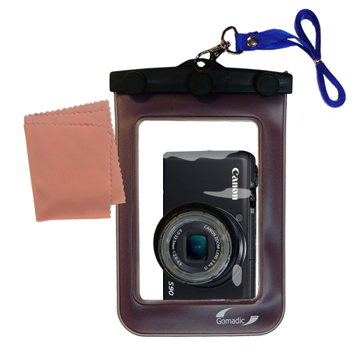 Gomadic Waterproof Camera Protective Bag suitable for the Canon Powershot S90 - Unique Floating Design Keeps Camera Clean and Dry