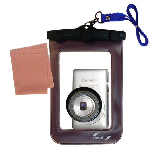Gomadic Waterproof Camera Protective Bag suitable for the Canon Powershot SD1400 IS - Unique Floating Design Keeps Camera Clean and Dry