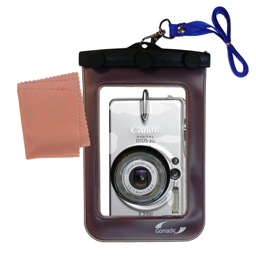 Gomadic Waterproof Camera Protective Bag suitable for the Canon Powershot SD20 - Unique Floating Design Keeps Camera Clean and Dry