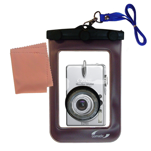 Waterproof Camera Case compatible with the Canon Powershot SD200