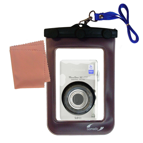 Gomadic Waterproof Camera Protective Bag suitable for the Canon Powershot SD400 - Unique Floating Design Keeps Camera Clean and Dry