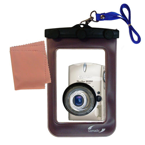 Gomadic Waterproof Camera Protective Bag suitable for the Canon Powershot SD550 - Unique Floating Design Keeps Camera Clean and Dry