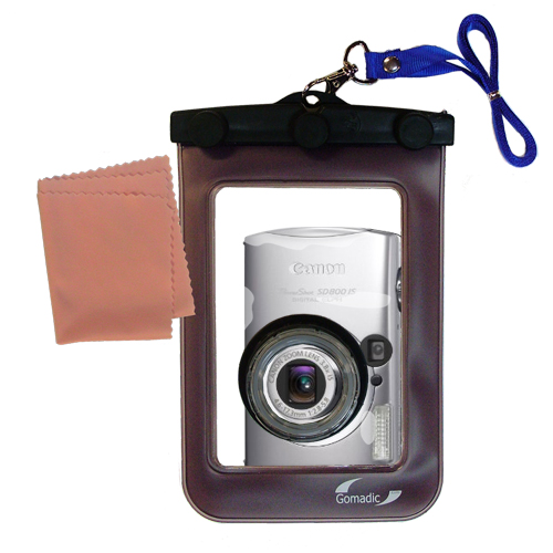 Gomadic Waterproof Camera Protective Bag suitable for the Canon Powershot SD800 - Unique Floating Design Keeps Camera Clean and Dry
