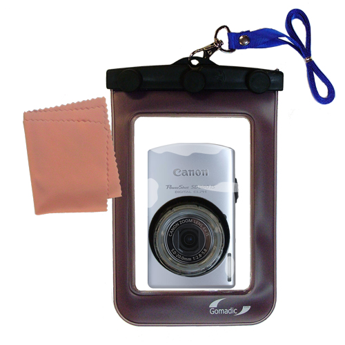 Gomadic Waterproof Camera Protective Bag suitable for the Canon Powershot SD880 IS - Unique Floating Design Keeps Camera Clean and Dry