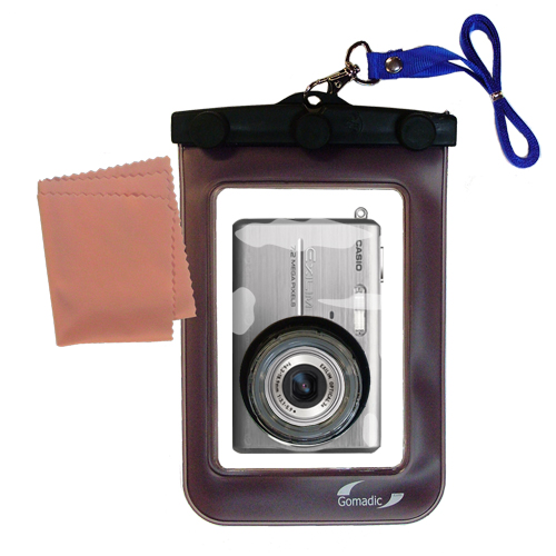 Gomadic Waterproof Camera Protective Bag suitable for the Casio Exilim EX-Z75 - Unique Floating Design Keeps Camera Clean and Dry