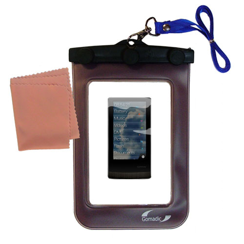 Gomadic clean and dry waterproof protective case suitablefor the Cowon J3  to use underwater - Unique Floating Design