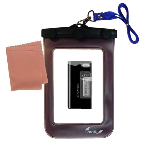 Waterproof Case compatible with the Creative Zen Nano Plus to use underwater