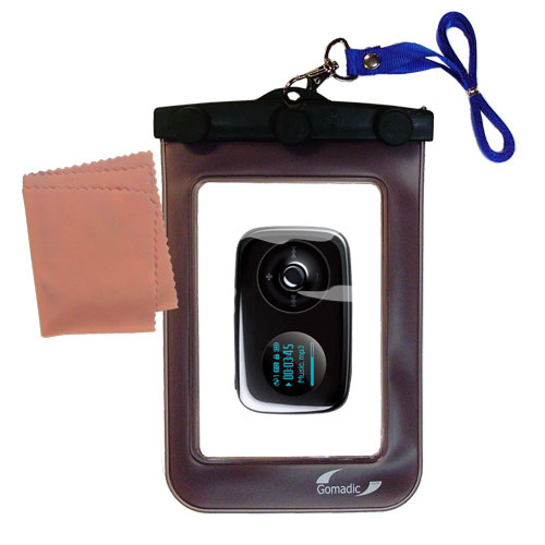 Waterproof Case compatible with the Creative Zen Stone Plus to use underwater