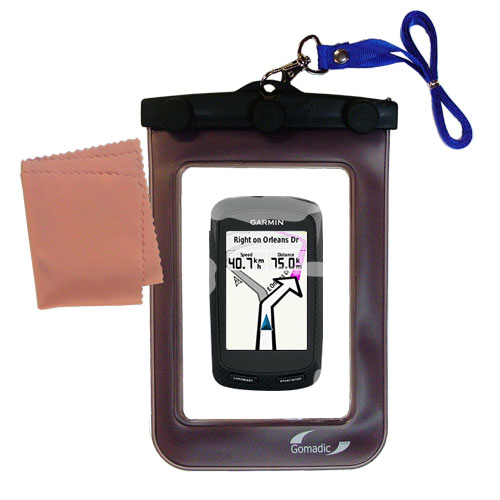 Gomadic clean and dry waterproof protective case suitablefor the Garmin Edge 800  to use underwater - Unique Floating Design