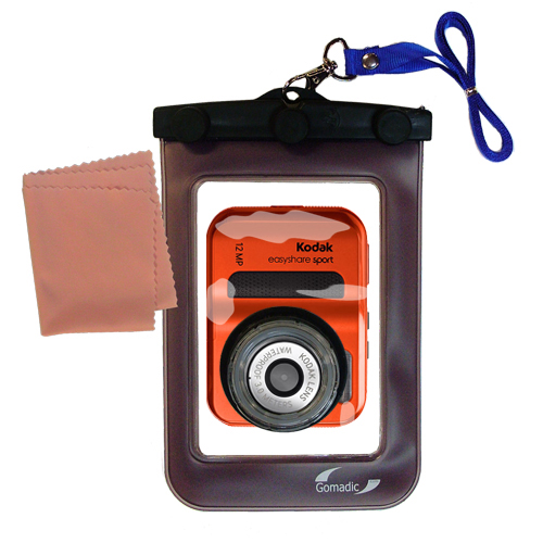 Gomadic Waterproof Camera Protective Bag suitable for the Kodak EasyShare SPORT - Unique Floating Design Keeps Camera Clean and Dry