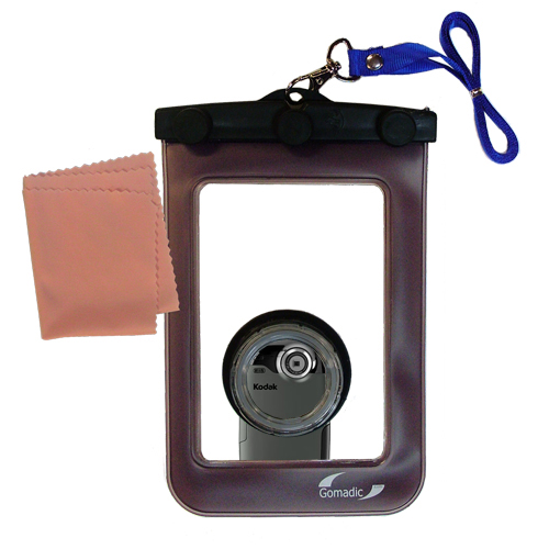 Waterproof Case compatible with the Kodak Playsport Zx3 to use underwater