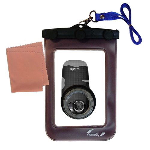 Waterproof Case compatible with the Kodak Playsport Zx5 to use underwater