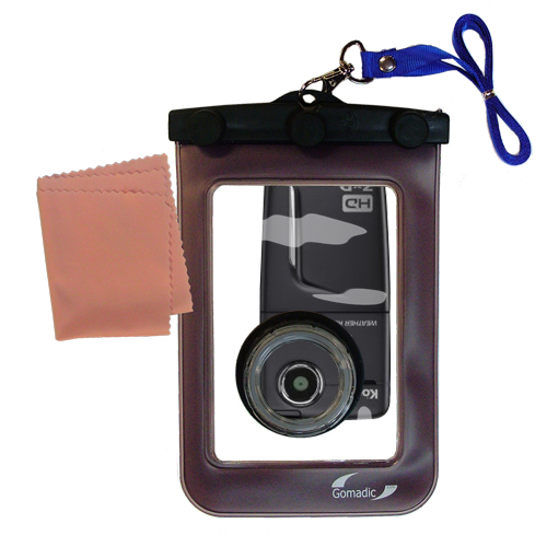 Waterproof Camera Case compatible with the Kodak ZxD Pocket Video Camera