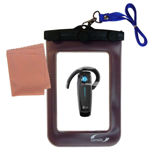 Waterproof Case compatible with the LG Bluetooth Headset HBM-500 to use underwater