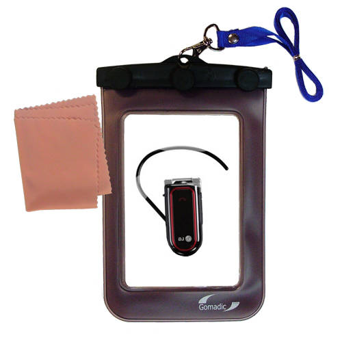 Waterproof Case compatible with the LG Bluetooth Headset HBM-730 to use underwater