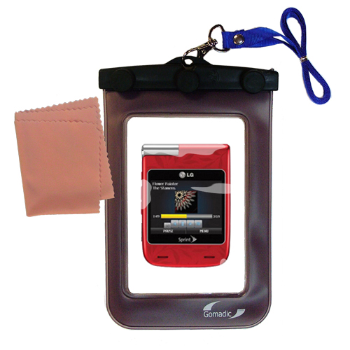 Waterproof Case compatible with the LG LX610 Lotus Elite to use underwater