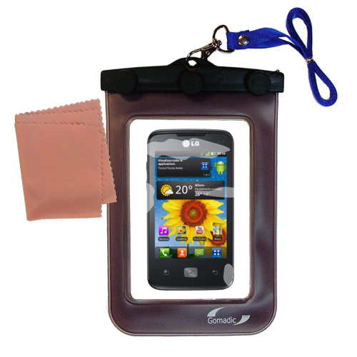 Waterproof Case compatible with the LG Optimus Hub to use underwater