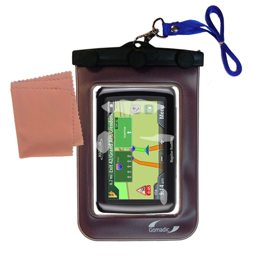 Waterproof Case compatible with the Magellan Roadmate 2036 to use underwater