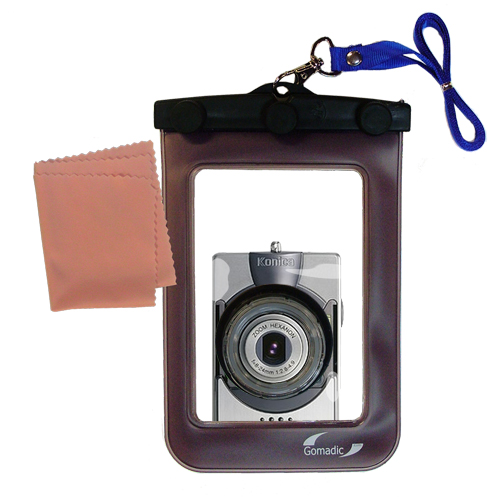 Gomadic Waterproof Camera Protective Bag suitable for the Minolta Revio KD-510Z - Unique Floating Design Keeps Camera Clean and Dry