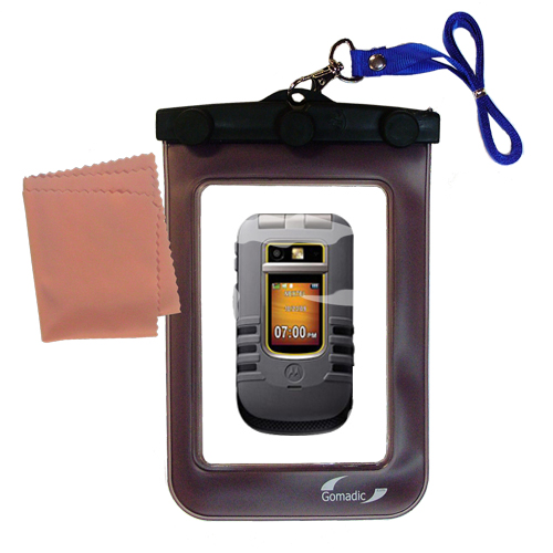 Waterproof Case compatible with the Motorola Brute i680 to use underwater