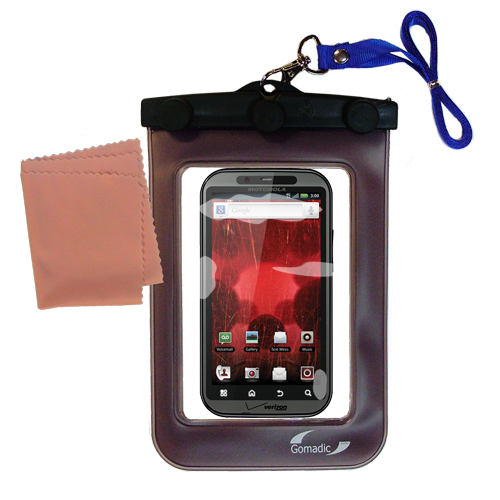 Waterproof Case compatible with the Motorola DROID Bionic to use underwater
