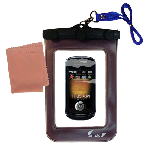 Waterproof Case compatible with the Motorola Krave ZN4 to use underwater
