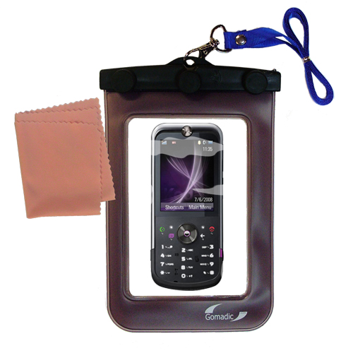 Waterproof Case compatible with the Motorola MOTOZINE ZN5 to use underwater