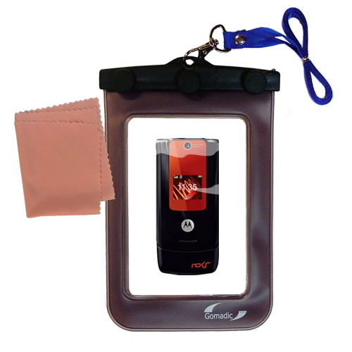 Waterproof Case compatible with the Motorola ROKR W5 to use underwater