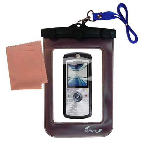 Gomadic clean and dry waterproof protective case suitablefor the Motorola SLVR L7 L7C L9  to use underwater - Unique Floating Design