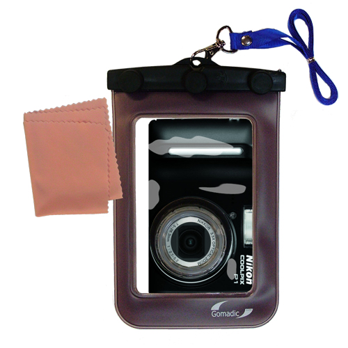 Gomadic Waterproof Camera Protective Bag suitable for the Nikon Coolpix P1 - Unique Floating Design Keeps Camera Clean and Dry