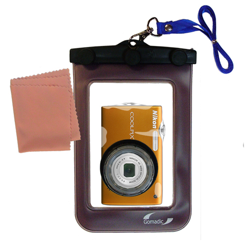 Gomadic Waterproof Camera Protective Bag suitable for the Nikon Coolpix S3000 - Unique Floating Design Keeps Camera Clean and Dry