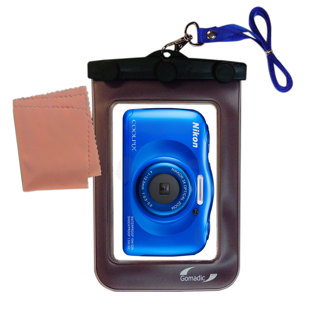 Waterproof Case compatible with the Nikon Coolpix S33 to use underwater
