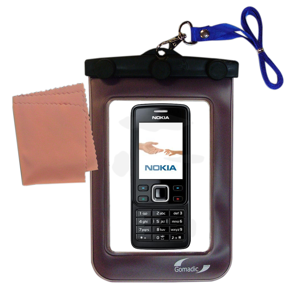 Gomadic clean and dry waterproof protective case suitablefor the Nokia 6300 6301 6555 6650  to use underwater - Unique Floating Design