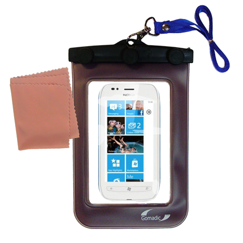 Waterproof Case compatible with the Nokia Lumia 710 to use underwater