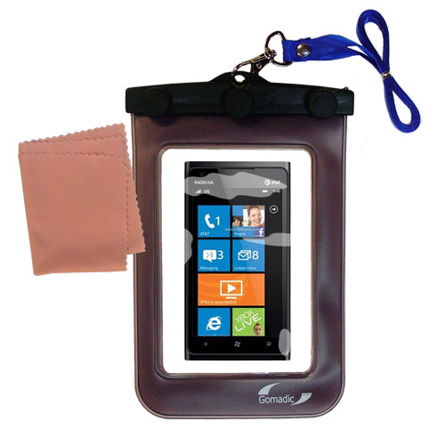 Waterproof Case compatible with the Nokia Lumia 910 to use underwater