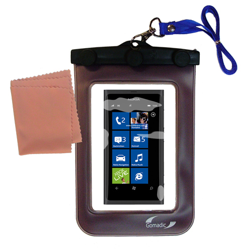 Gomadic clean and dry waterproof protective case suitablefor the Nokia Sun  to use underwater - Unique Floating Design