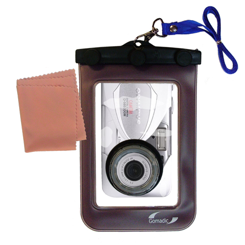 Gomadic Waterproof Camera Protective Bag suitable for the Olympus D-580 Zoom - Unique Floating Design Keeps Camera Clean and Dry