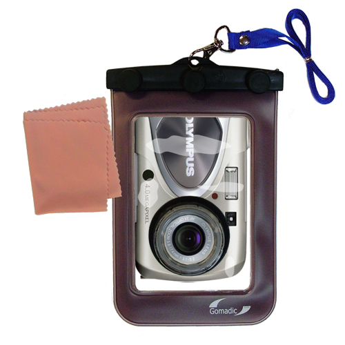 Gomadic Waterproof Camera Protective Bag suitable for the Olympus Stylus 410 Digital - Unique Floating Design Keeps Camera Clean and Dry