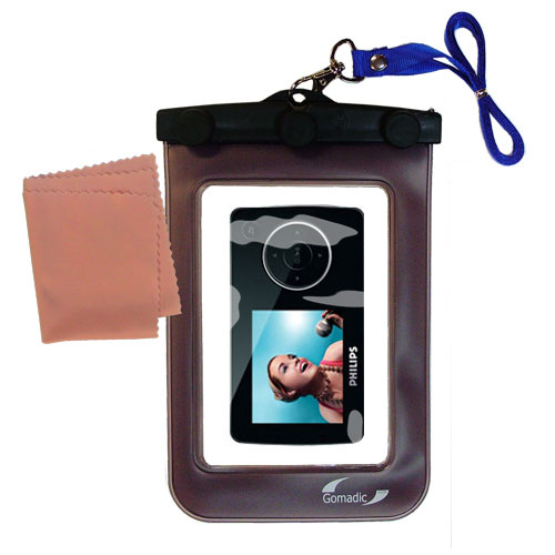 Waterproof Case compatible with the Philips 4GB Portable Video Player FullSound to use underwater