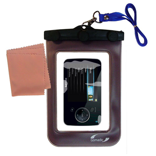 Waterproof Case compatible with the Philips GoGear 5287BT to use underwater