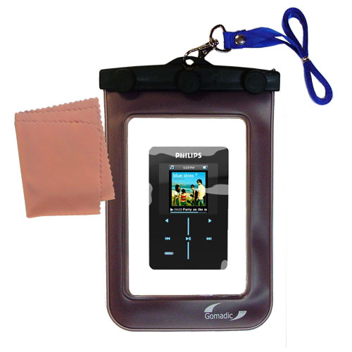 Waterproof Case compatible with the Philips GoGear HDD1630/17 to use underwater