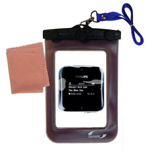 Waterproof Case compatible with the Philips GoGear SA2810 to use underwater