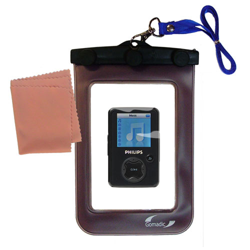 Waterproof Case compatible with the Philips GoGear SA3014 to use underwater
