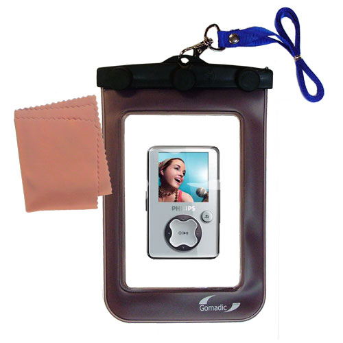 Waterproof Case compatible with the Philips GoGear SA3021C/37 to use underwater