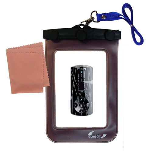 Waterproof Case compatible with the Philips GoGear SA4425 to use underwater