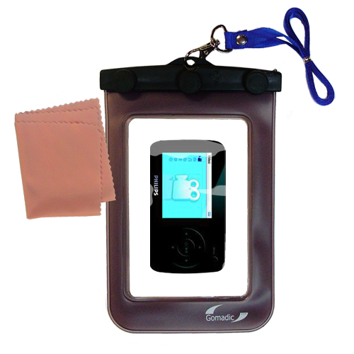 Waterproof Case compatible with the Philips GoGear SA6087/37 to use underwater