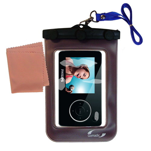 Waterproof Case compatible with the Philips GoGear SA6186/37 to use underwater