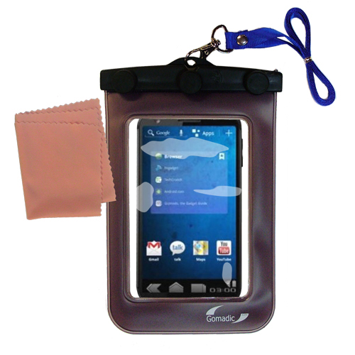 Waterproof Case compatible with the Samsung DROID Prime to use underwater