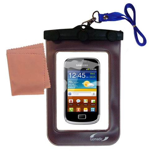 Waterproof Case compatible with the Samsung Galaxy Mini 2 to use underwater