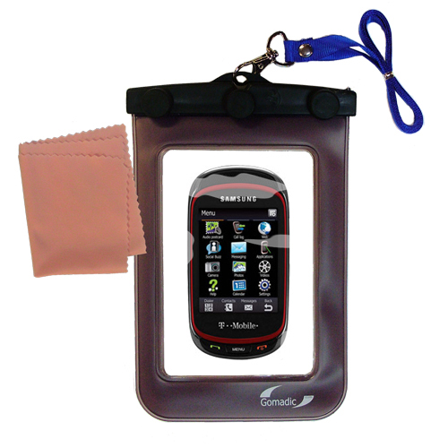 Waterproof Case compatible with the Samsung Gravity SGH-T669 to use underwater